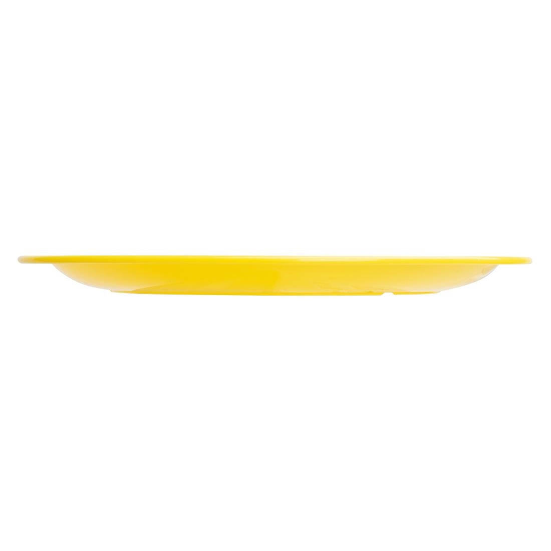 Olympia Kristallon Polypropylene Plates Yellow 230mm (12 Pack)