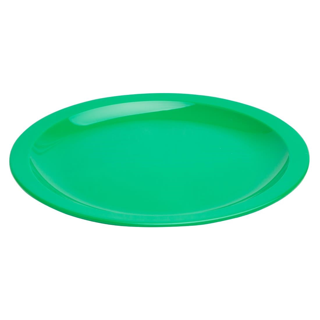 Olympia Kristallon Polypropylene Plates Green 230mm (12 Pack)