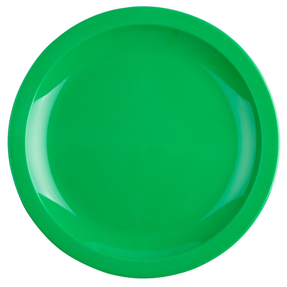 Olympia Kristallon Polypropylene Plates Green 230mm (12 Pack)