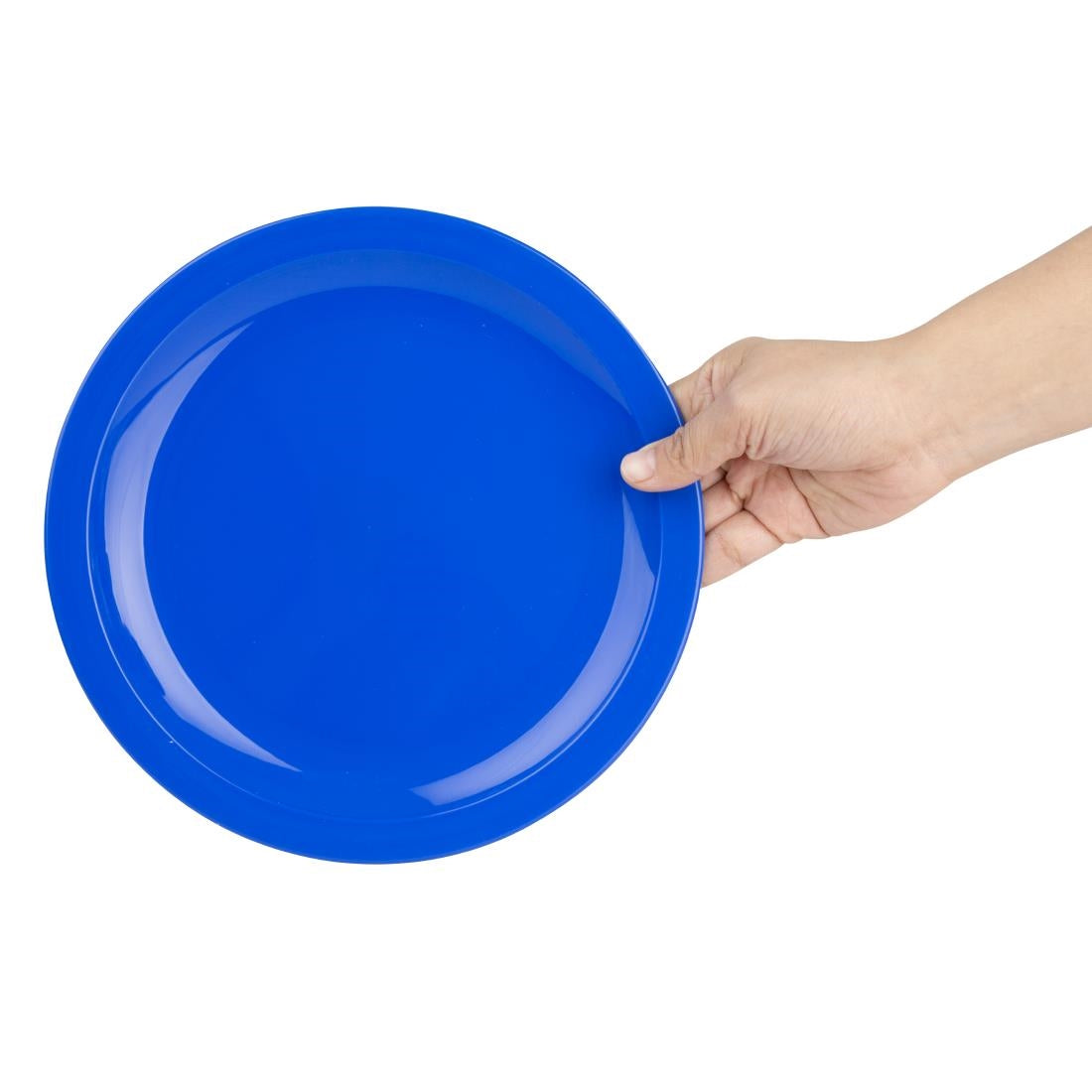 Olympia Kristallon Polypropylene Plates Blue 230mm (12 Pack)
