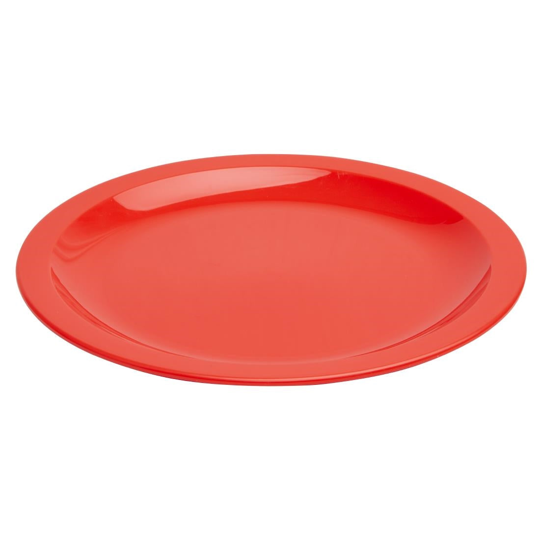 Olympia Kristallon Polypropylene Plates Red 230mm (12 Pack)