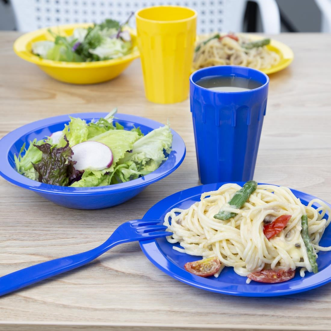 Olympia Kristallon Polypropylene Bowls Blue 174mm (12 Pack)