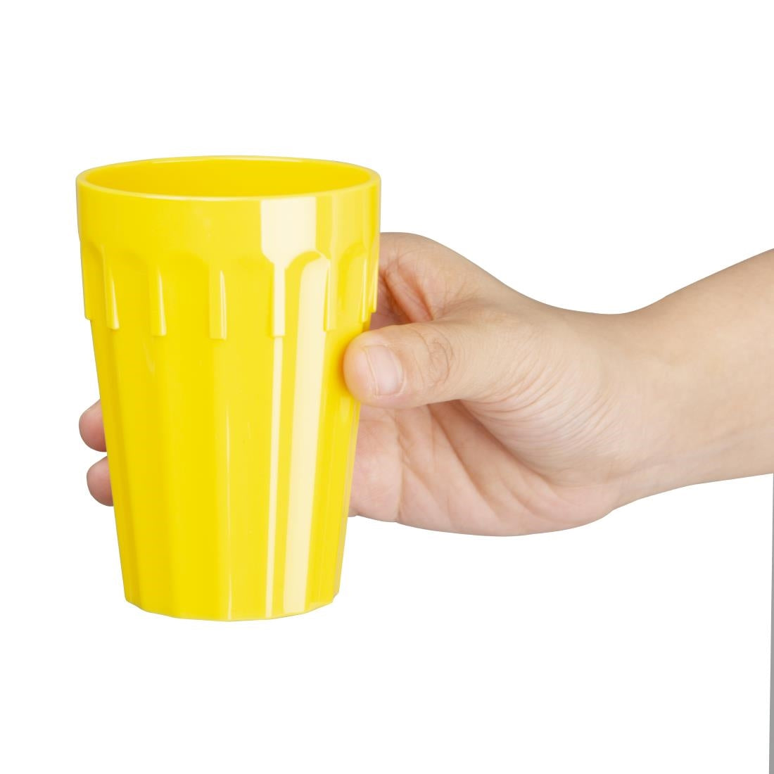 Olympia Kristallon Polypropylene Tumblers Yellow 253.8ml (12 Pack)