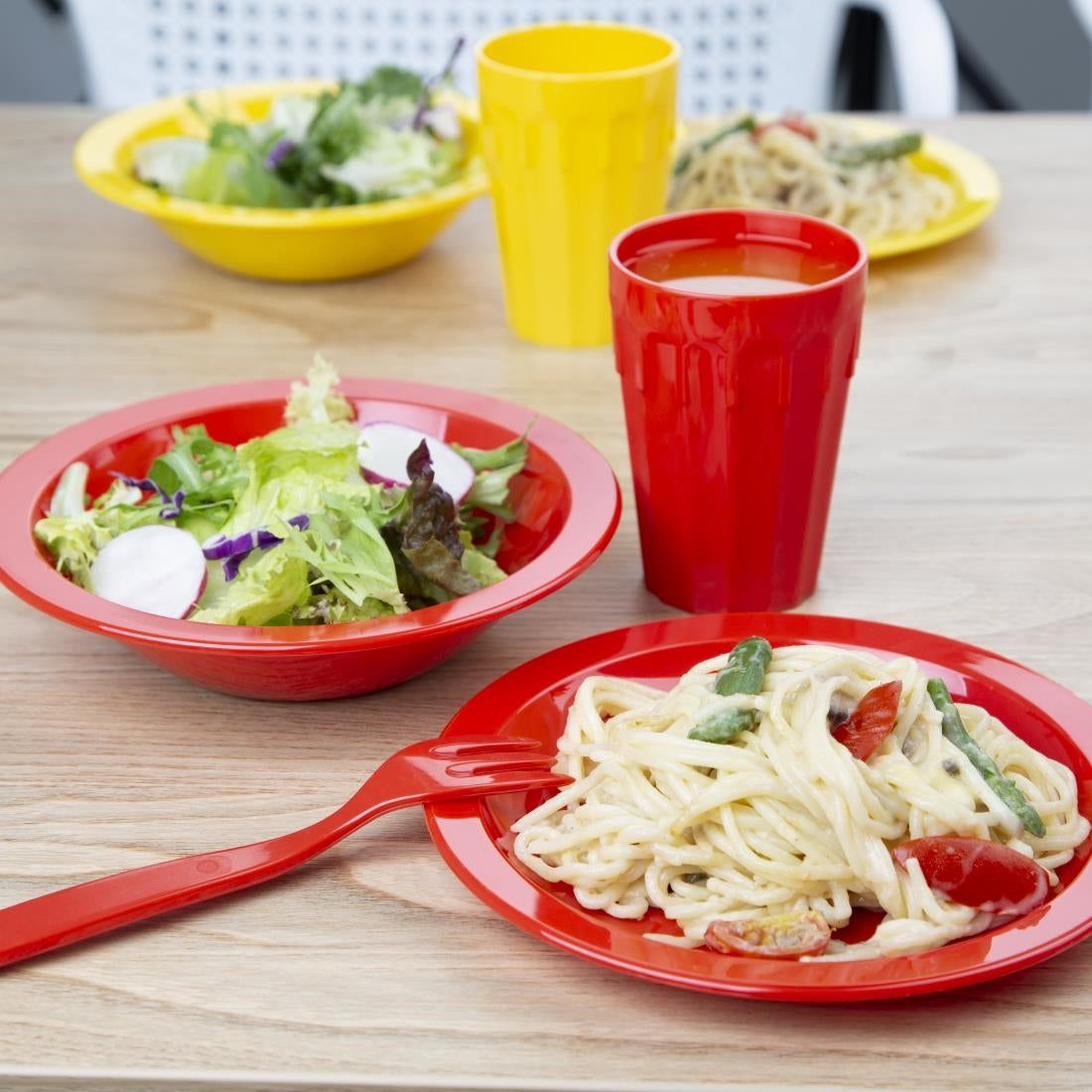 Olympia Kristallon Polypropylene Tumblers Red 253.8ml (12 Pack)