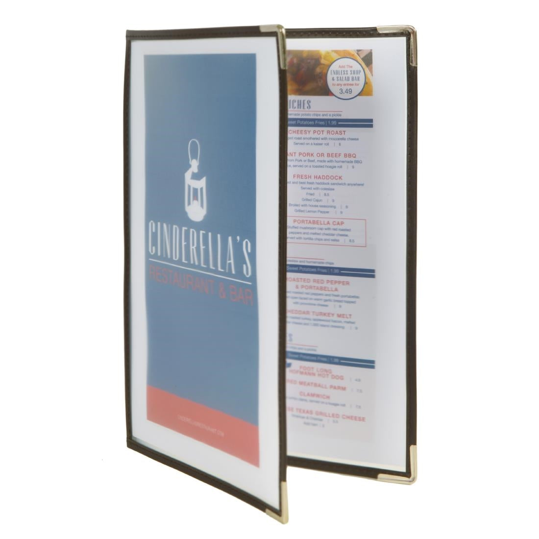 Securit Crystal Double Sided Menu Cover A4 Double (3 Pack)