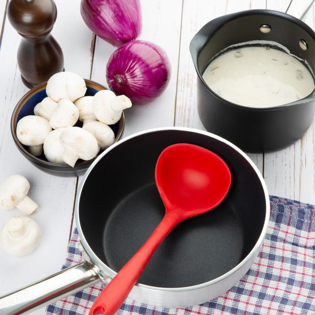 Vogue Aluminium Non-Stick Induction Flared Sauté Pan 20cm