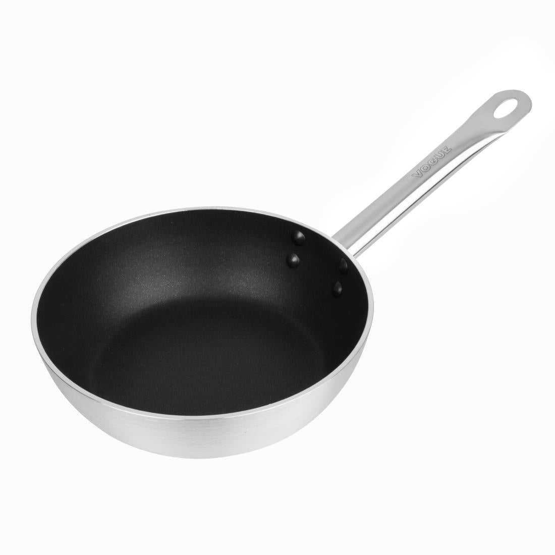Vogue Aluminium Non-Stick Induction Flared Sauté Pan 24cm
