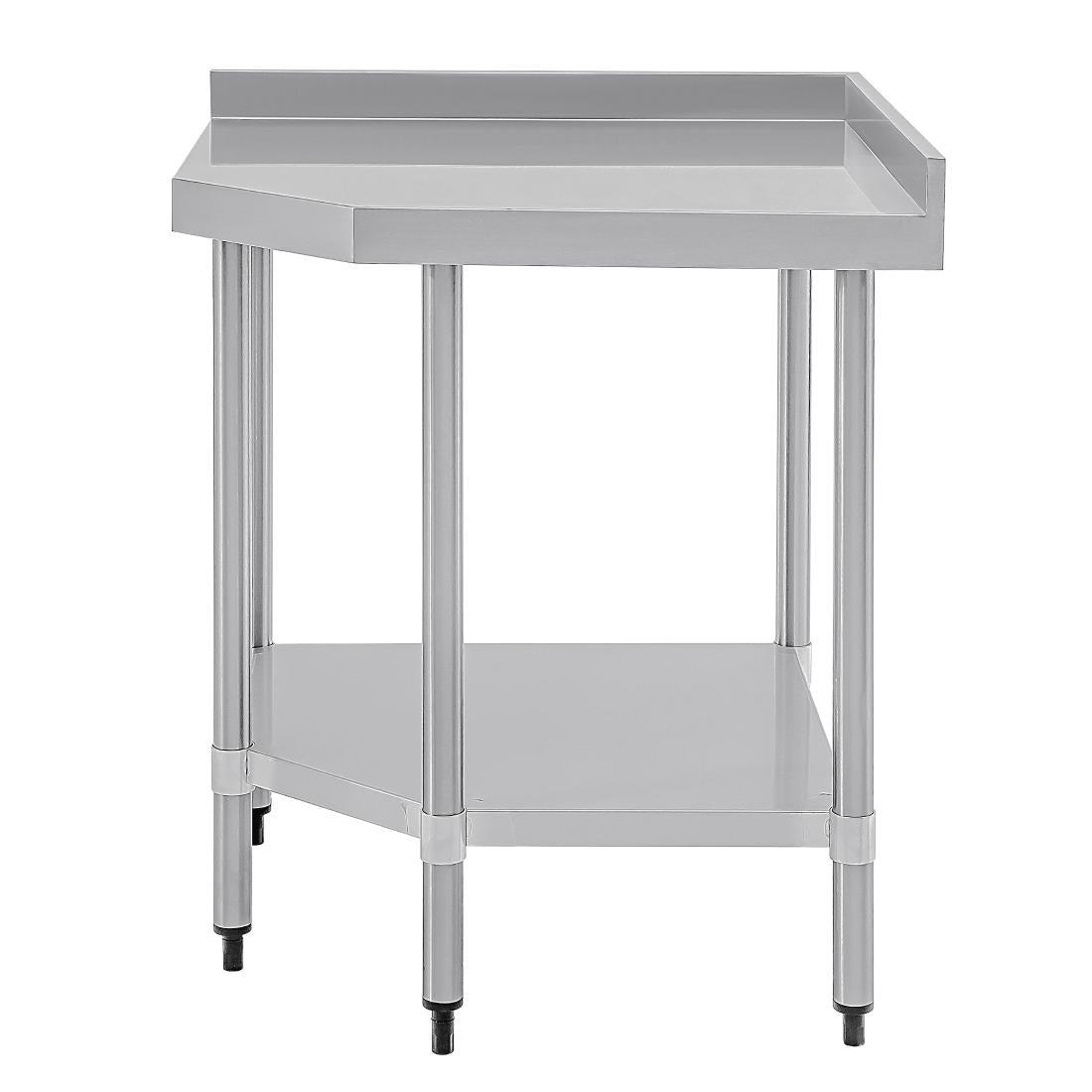 Vogue Stainless Steel Corner Table 600mm