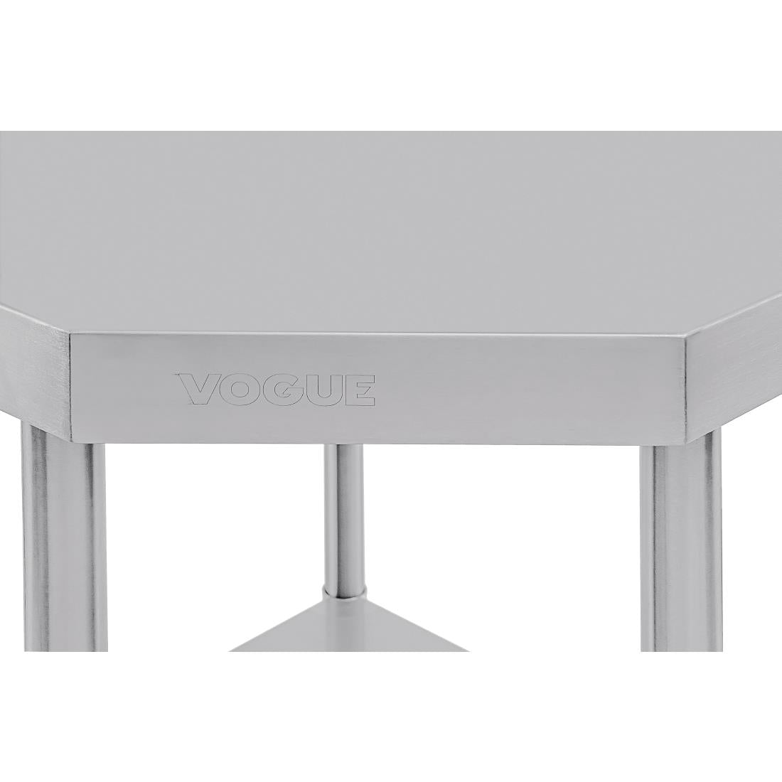 Vogue Stainless Steel Corner Table 600mm