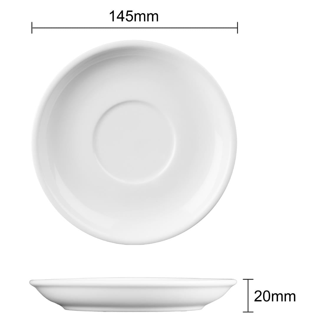 Olympia Athena Saucers 145mm (24 Pack)