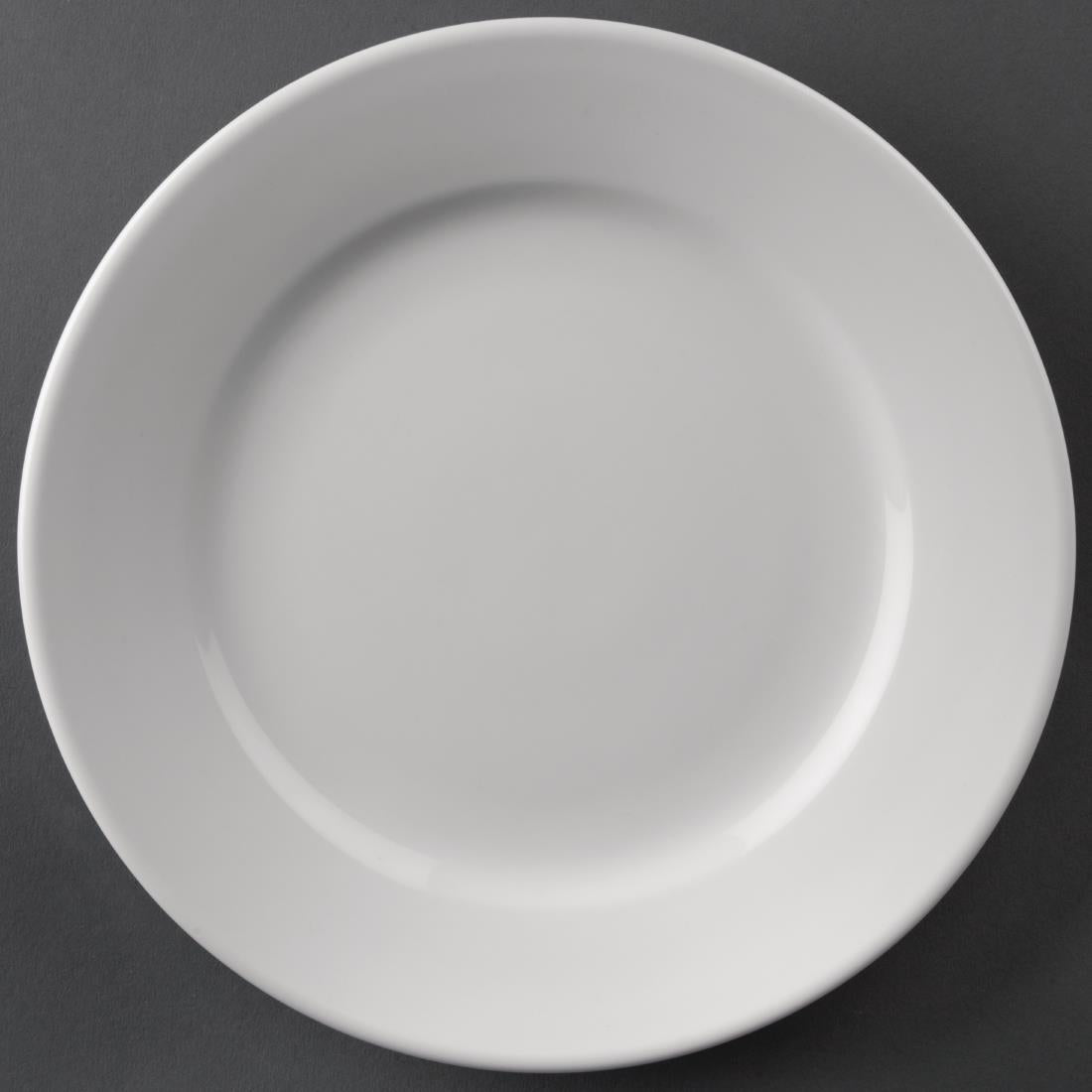 Olympia Athena White Wide Rimmed Plates