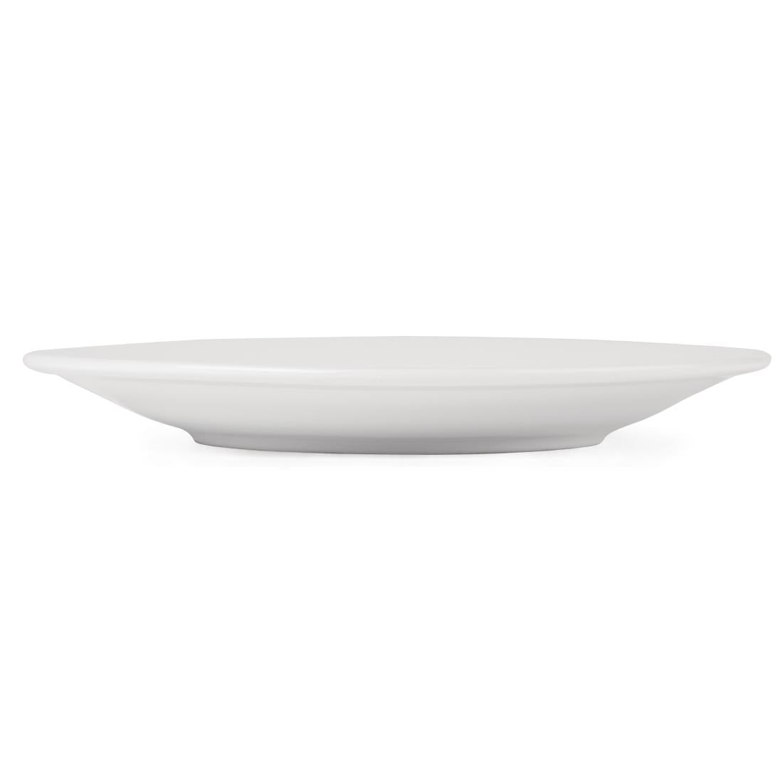 Olympia Athena White Wide Rimmed Plates