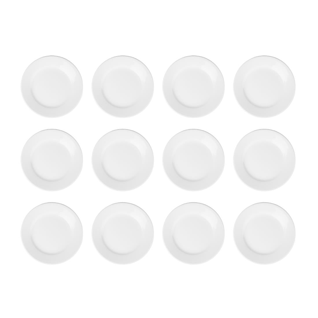 Olympia Athena White Wide Rimmed Plates