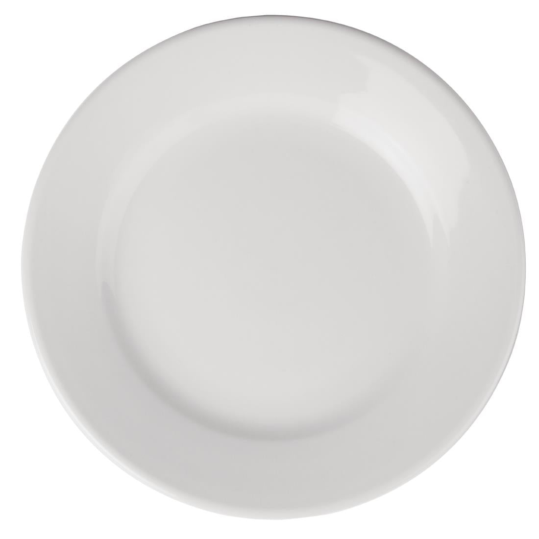 Olympia Athena White Wide Rimmed Plates
