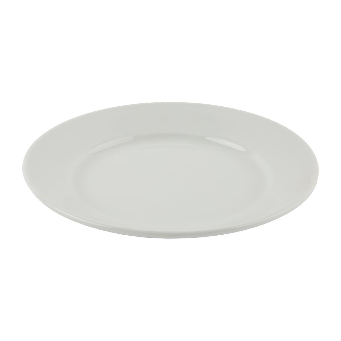 Olympia Athena White Wide Rimmed Plates