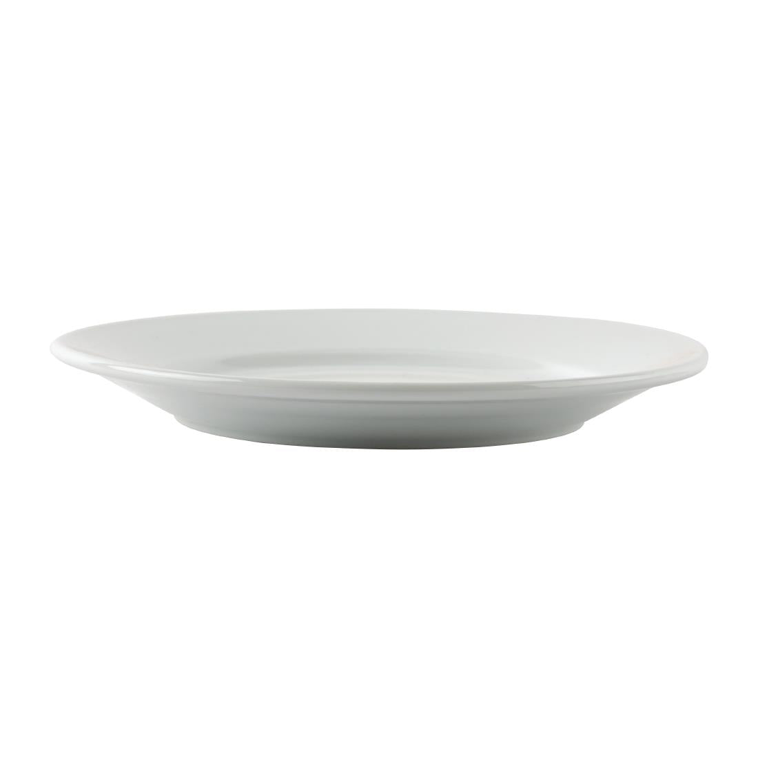 Olympia Athena White Wide Rimmed Plates