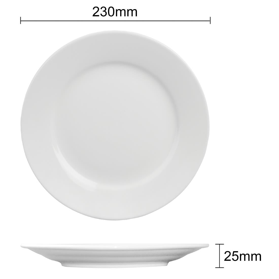 Olympia Athena Wide Rimmed Plates 228mm (12 Pack)