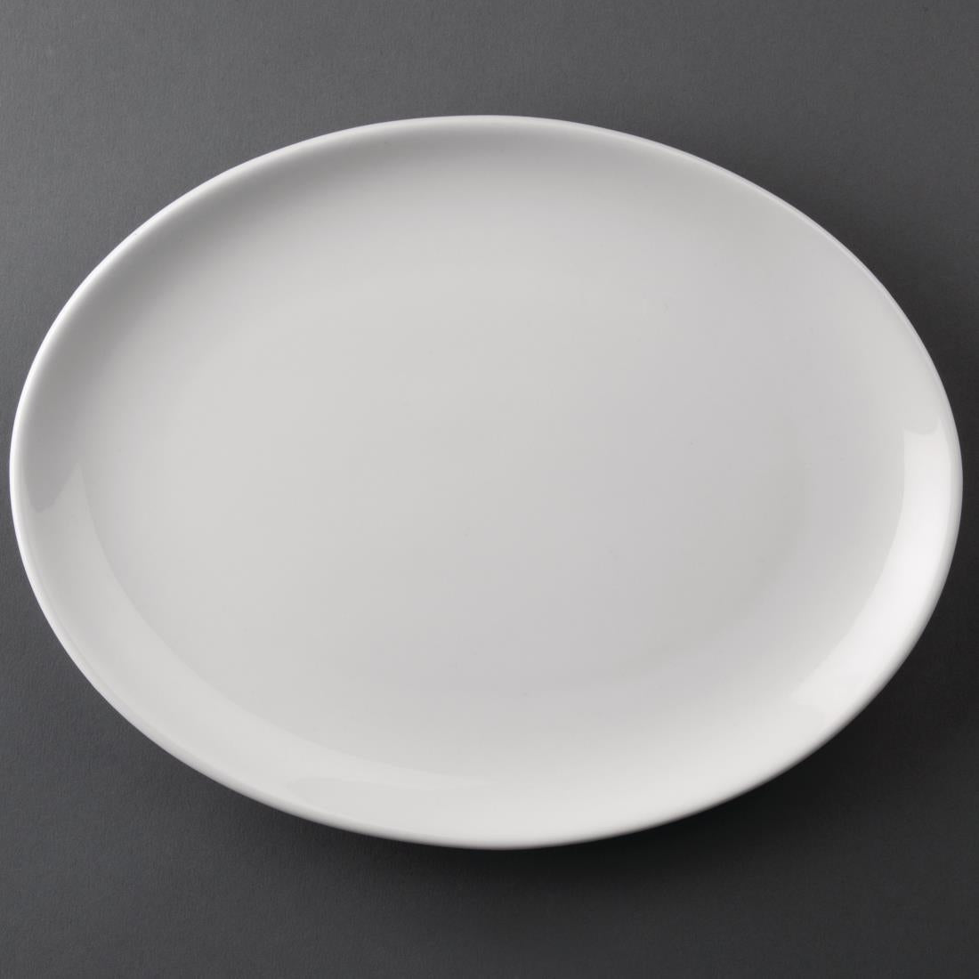 Olympia Athena Hotelware Oval Coupe Plates 254x197mm (12 Pack)