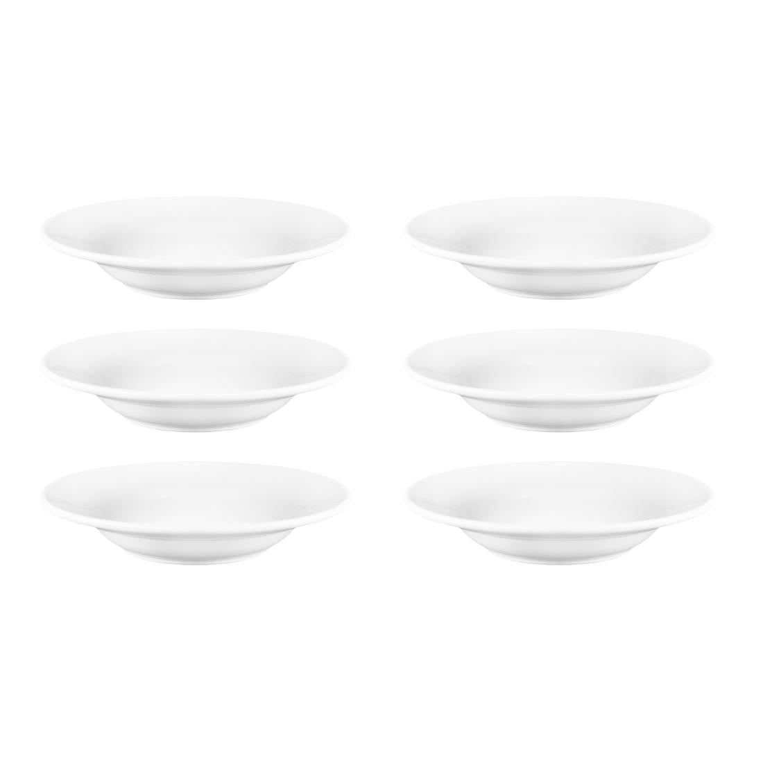 Olympia Athena Rimmed Soup and Pasta Bowls 228mm (6 Pack)