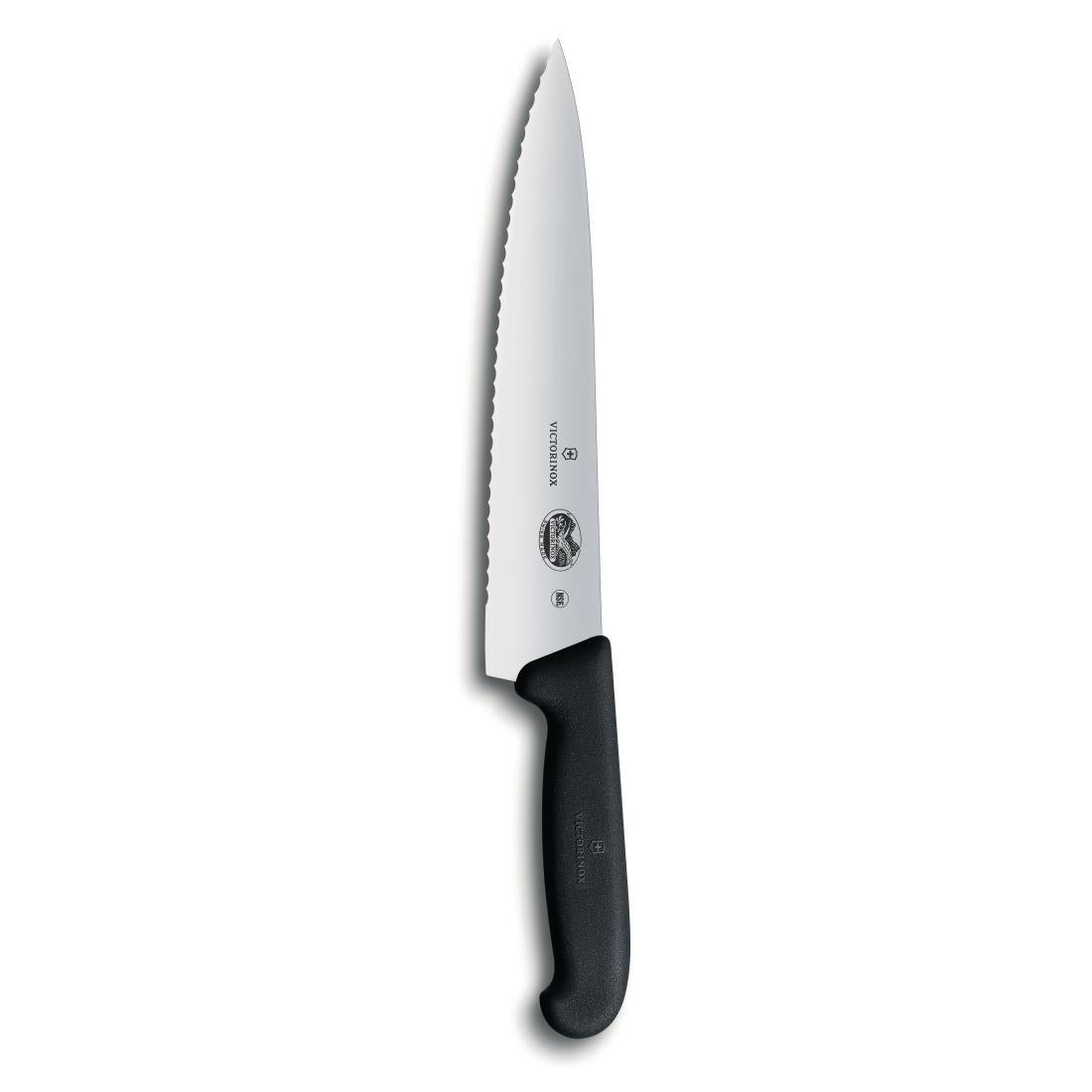 Victorinox Fibrox Serrated Carving Knife Black 25.4cm