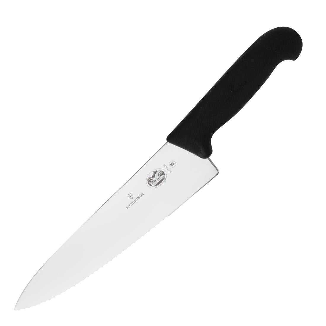 Victorinox Fibrox Serrated Carving Knife Black 25.4cm