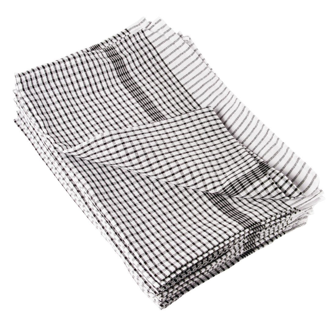 Vogue Wonderdry Tea Towels Black (10 Pack)
