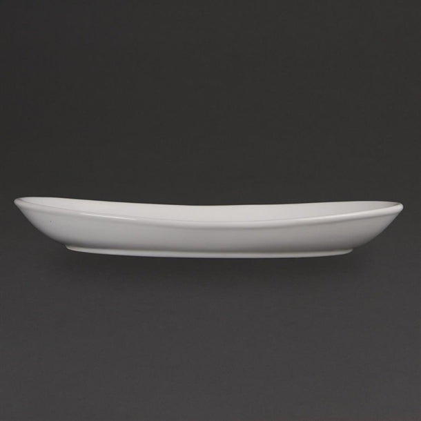 Olympia Whiteware French Deep Oval Plates 304mm (4 Pack)