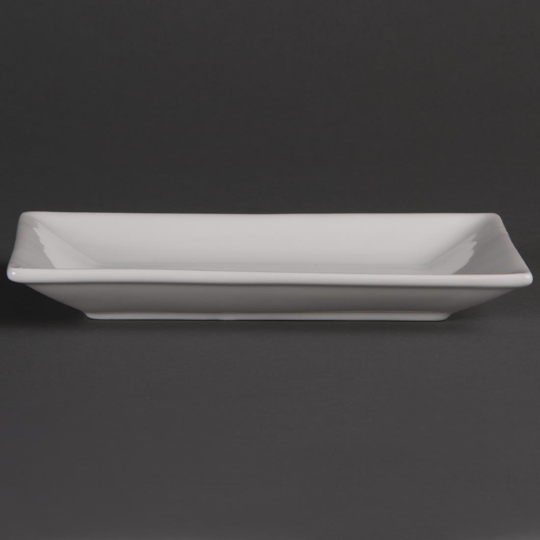 Olympia Whiteware Serving Rectangular Platters 200x130mm (6 Pack)