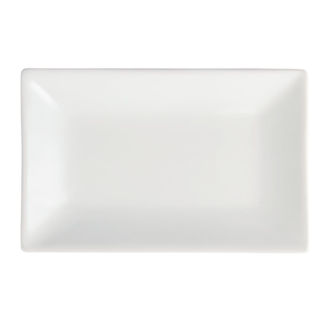 Olympia Whiteware Serving Rectangular Platters 200x130mm (6 Pack)