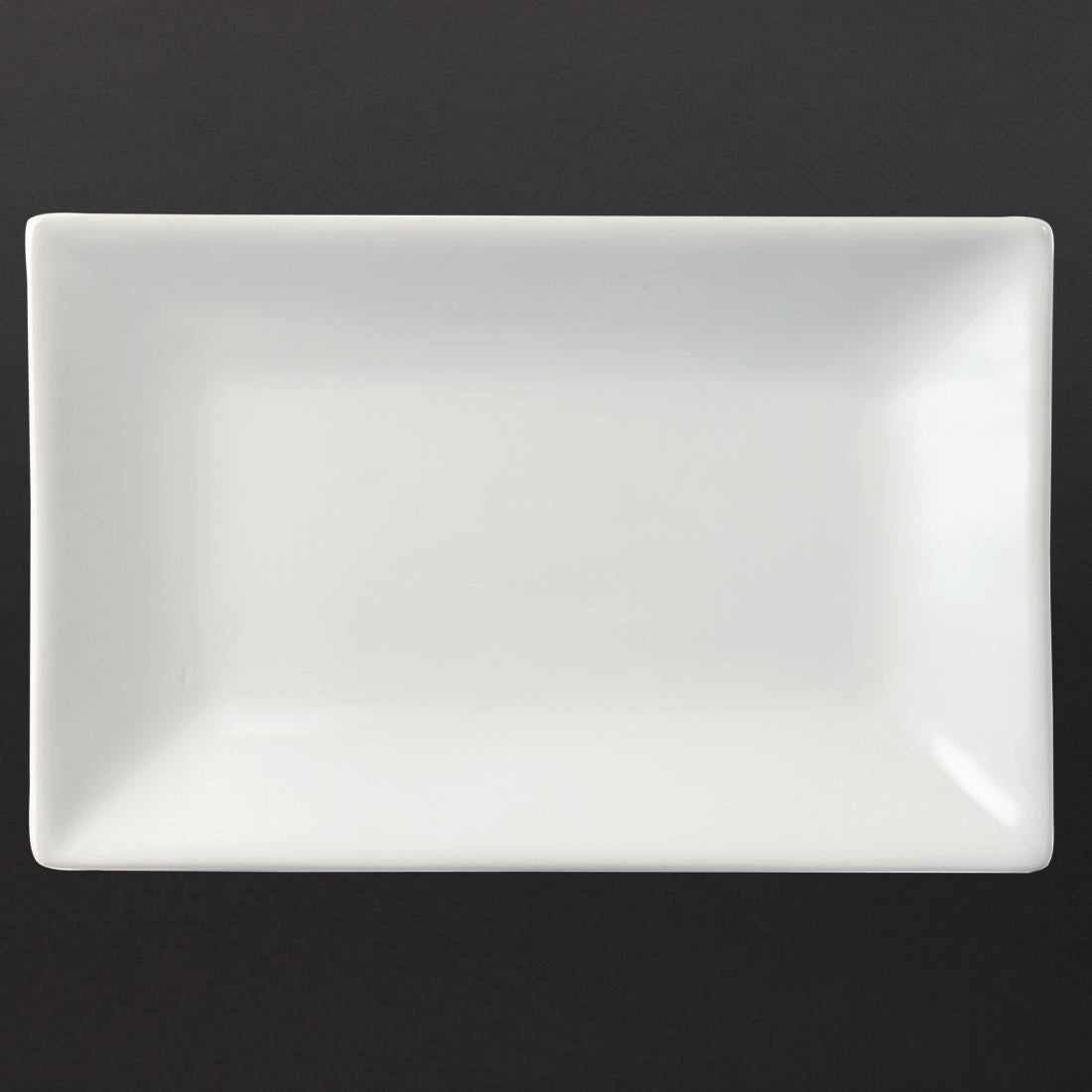 Olympia Whiteware Serving Rectangular Platters 200x130mm (6 Pack)