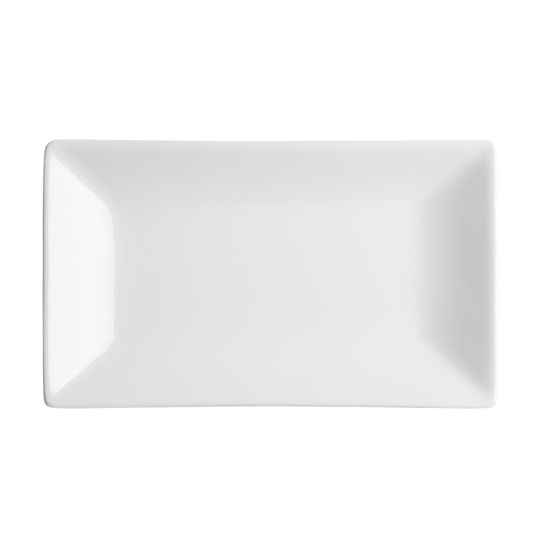 Olympia Whiteware Serving Rectangular Platters 250x150mm (4 Pack)