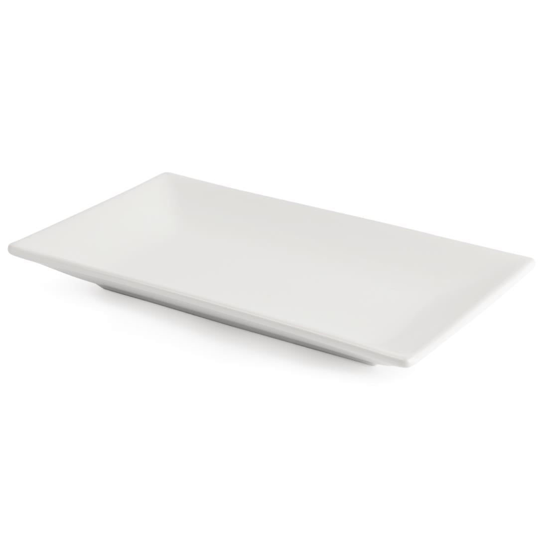 Olympia Whiteware Serving Rectangular Platters 250x150mm (4 Pack)