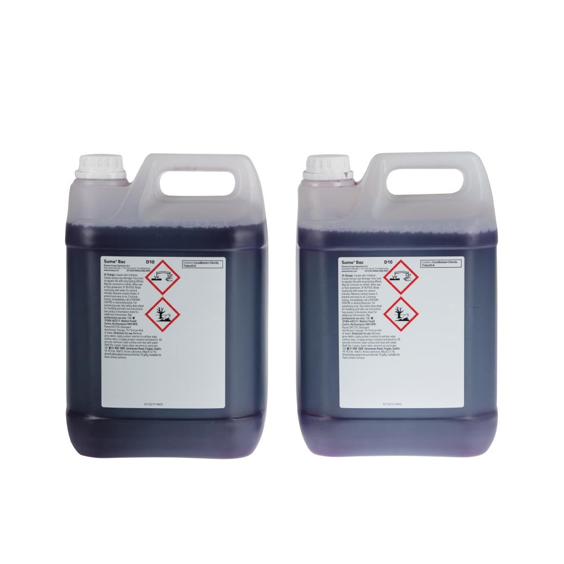 Suma Bac D10 Cleaner and Sanitiser Concentrate 5Ltr (2 Pack)