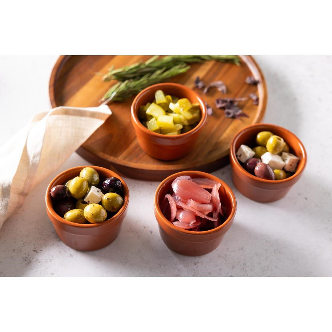 Olympia Mediterranean Ramekins Rustic 77mm (6 Pack)