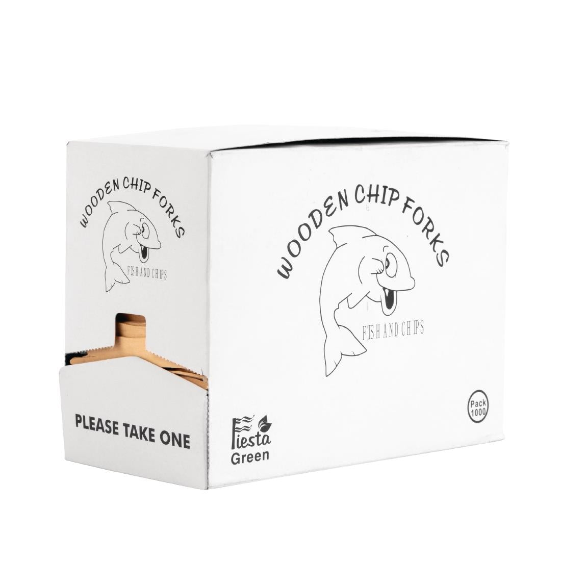 Fiesta Compostable Wooden Chip Forks (1000 Pack)