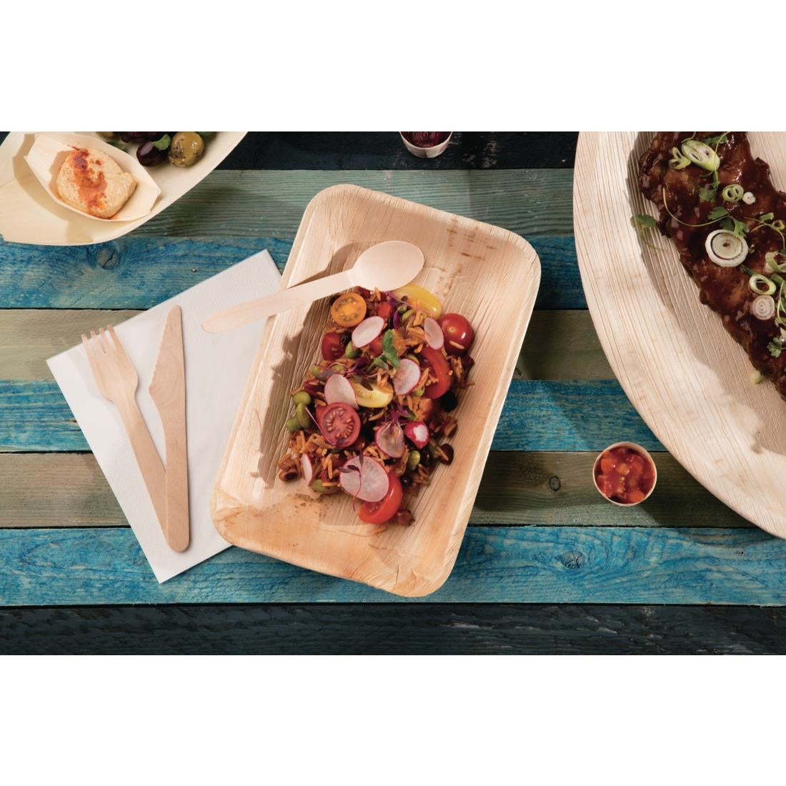 Fiesta Compostable Disposable Wooden Knife (100 Pack)