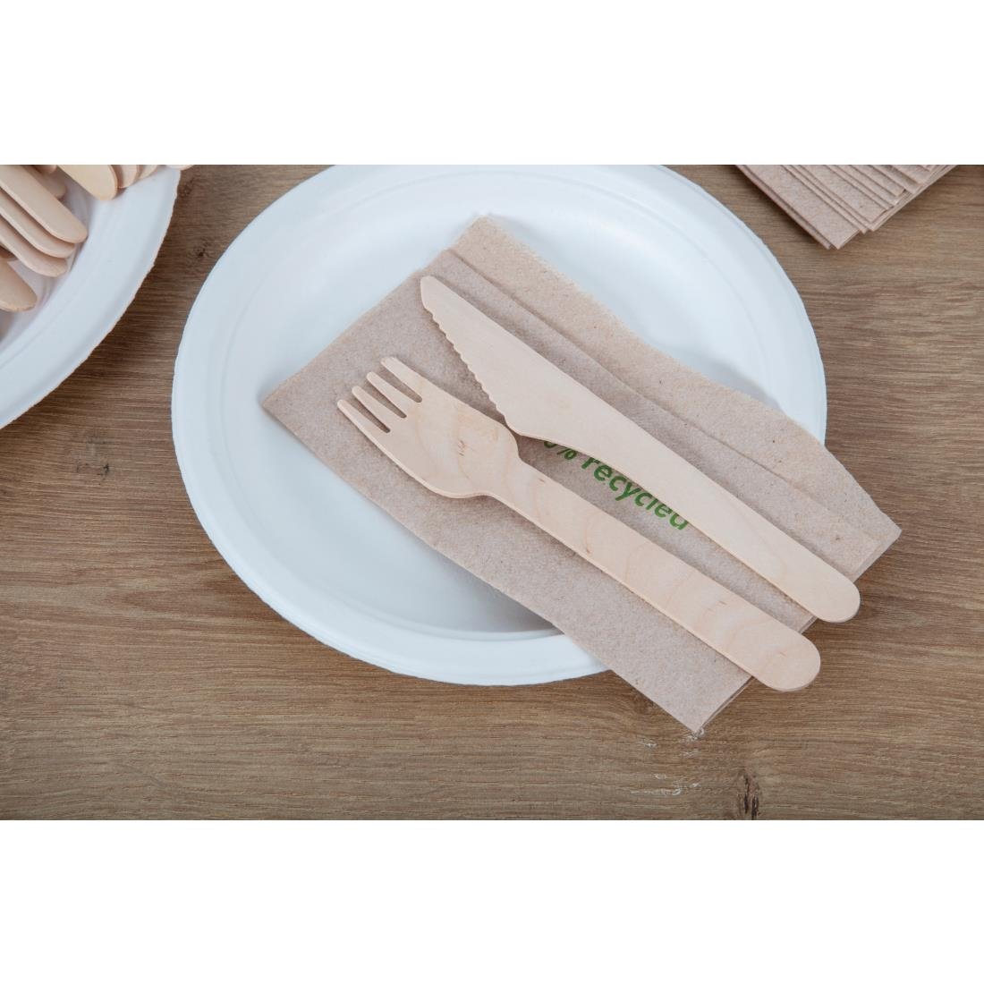 Fiesta Compostable Disposable Wooden Knife (100 Pack)