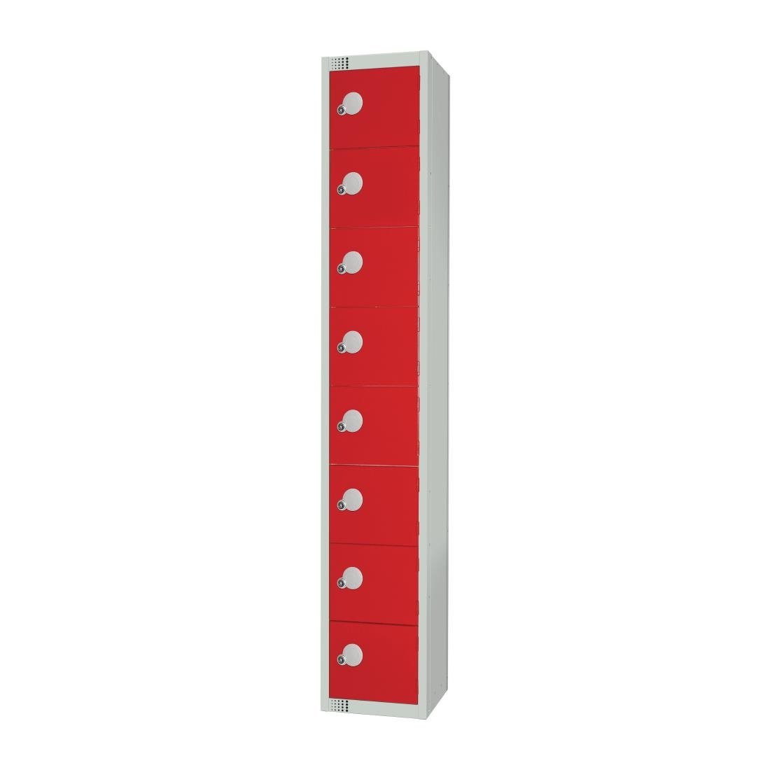 Elite Eight Door Manual Combination Locker Locker Red