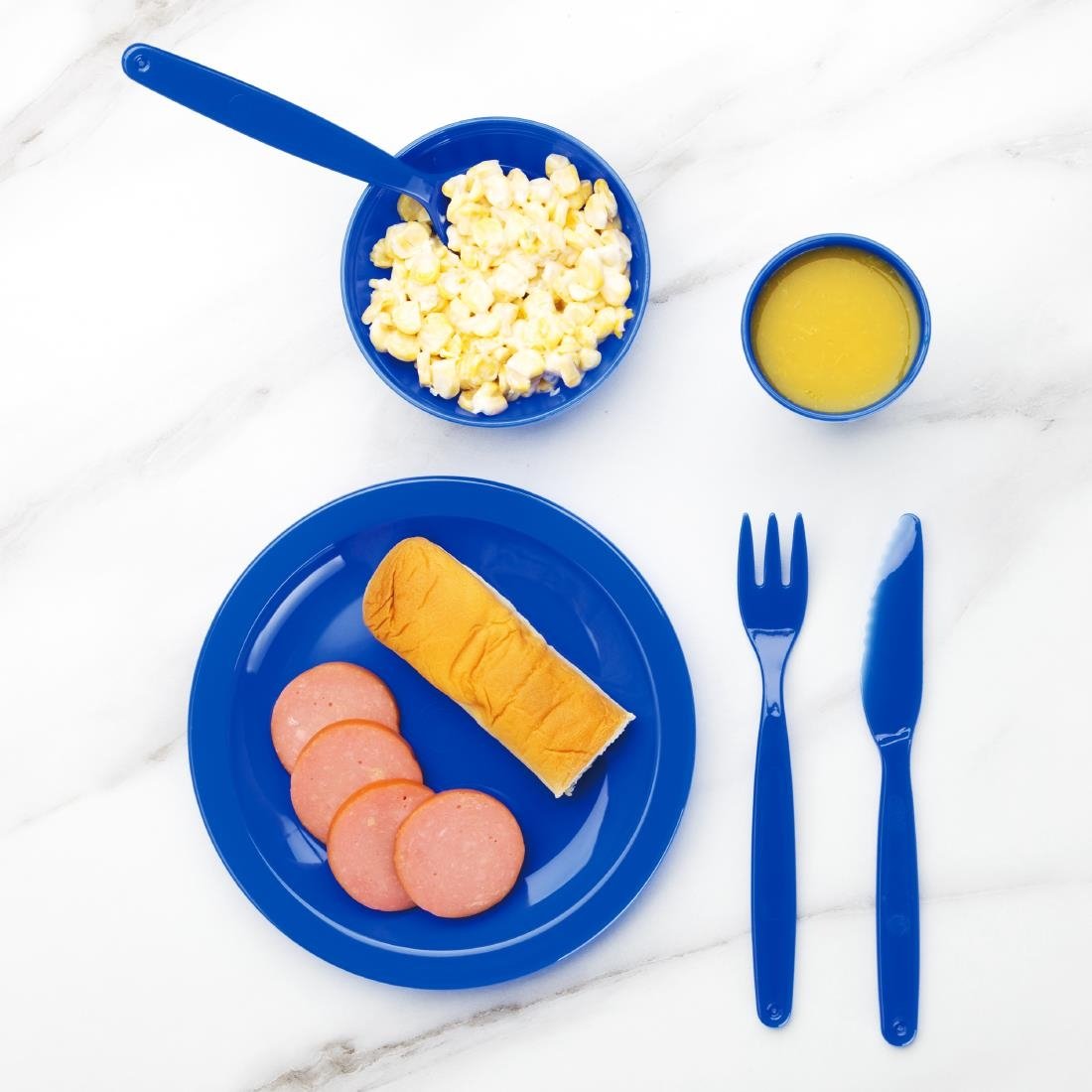 Olympia Kristallon Polypropylene Spoons Blue (12 Pack)