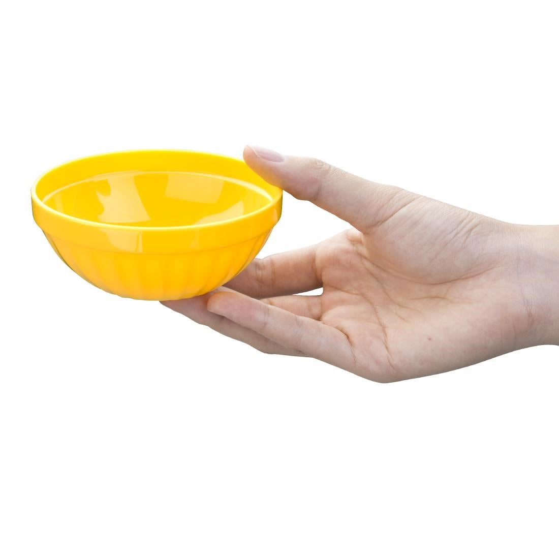Olympia Kristallon Polypropylene Bowls Yellow 103mm (12 Pack)