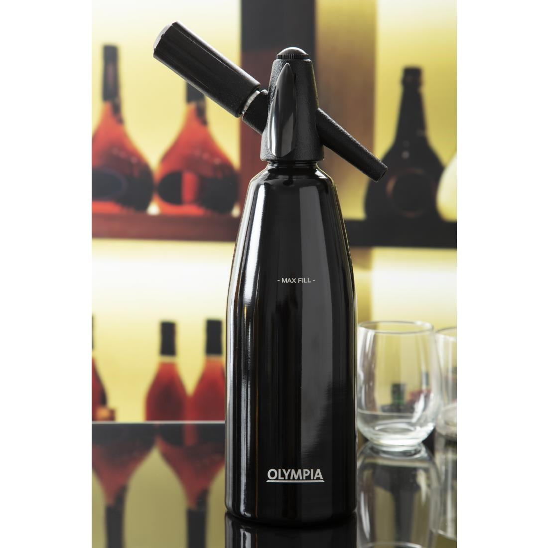 Olympia Soda Siphon Black 1Ltr