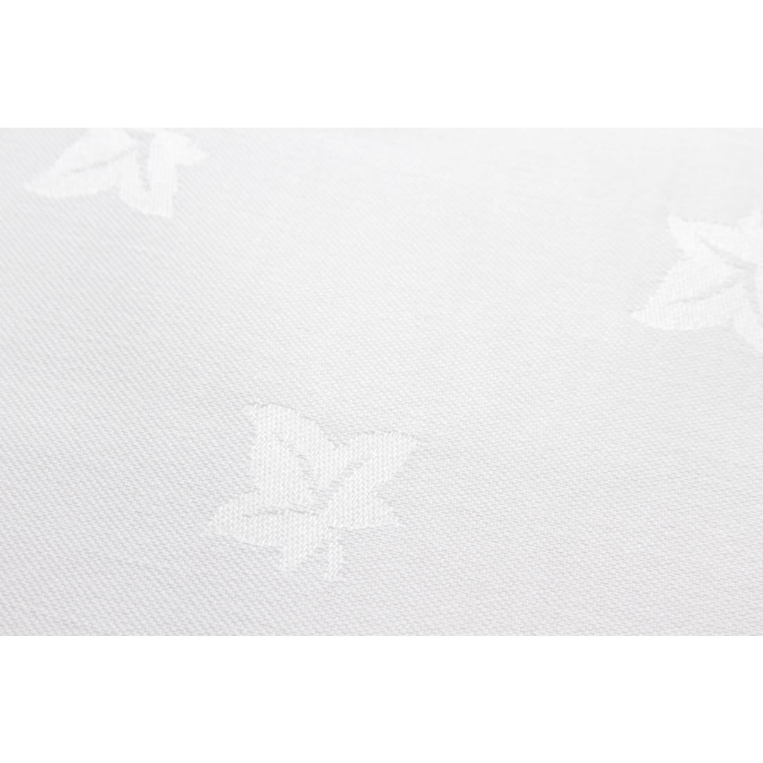Mitre Luxury Luxor Cotton Napkins Ivy Leaf White 550 x 550mm (10 Pack)