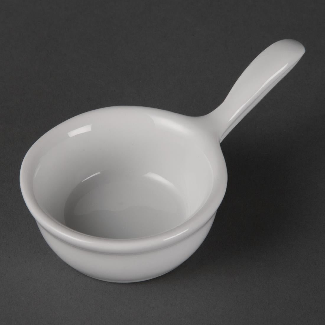 Olympia Whiteware Miniature Pan Shaped Bowls 35ml (12 Pack)
