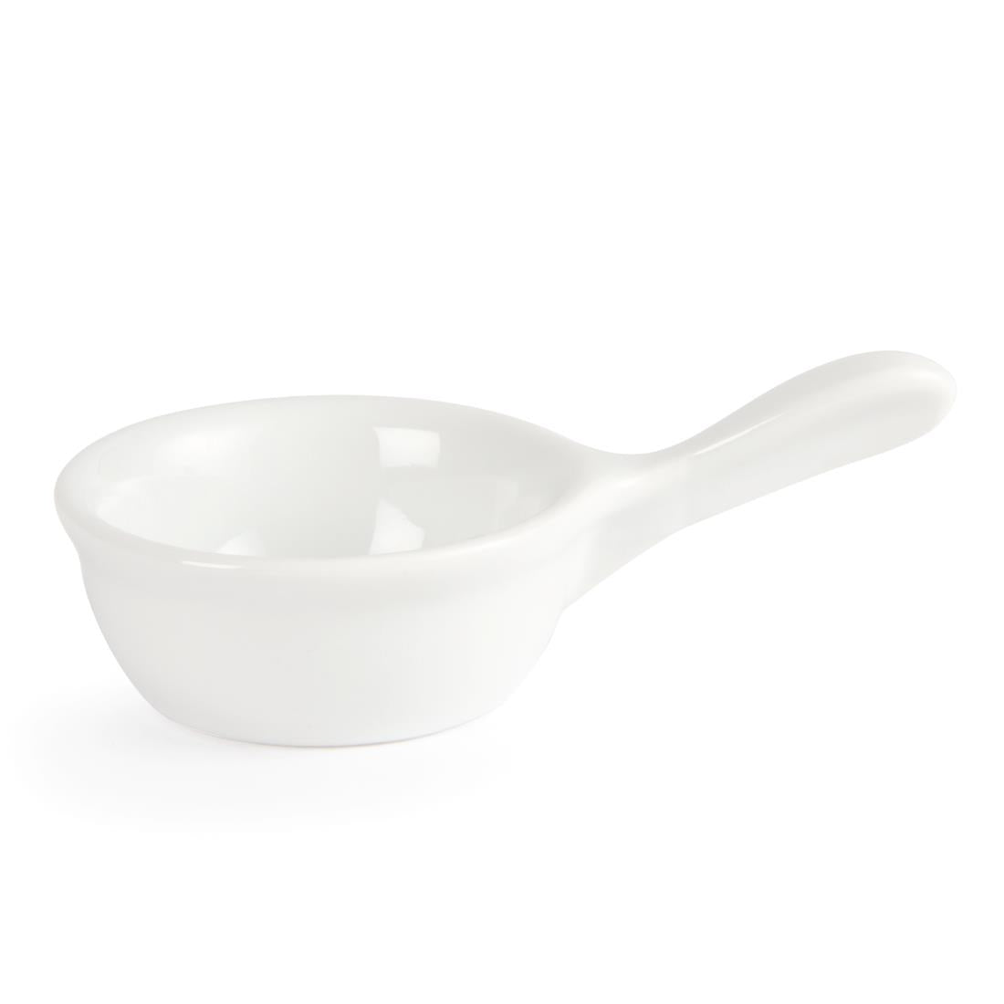 Olympia Whiteware Miniature Pan Shaped Bowls 35ml (12 Pack)