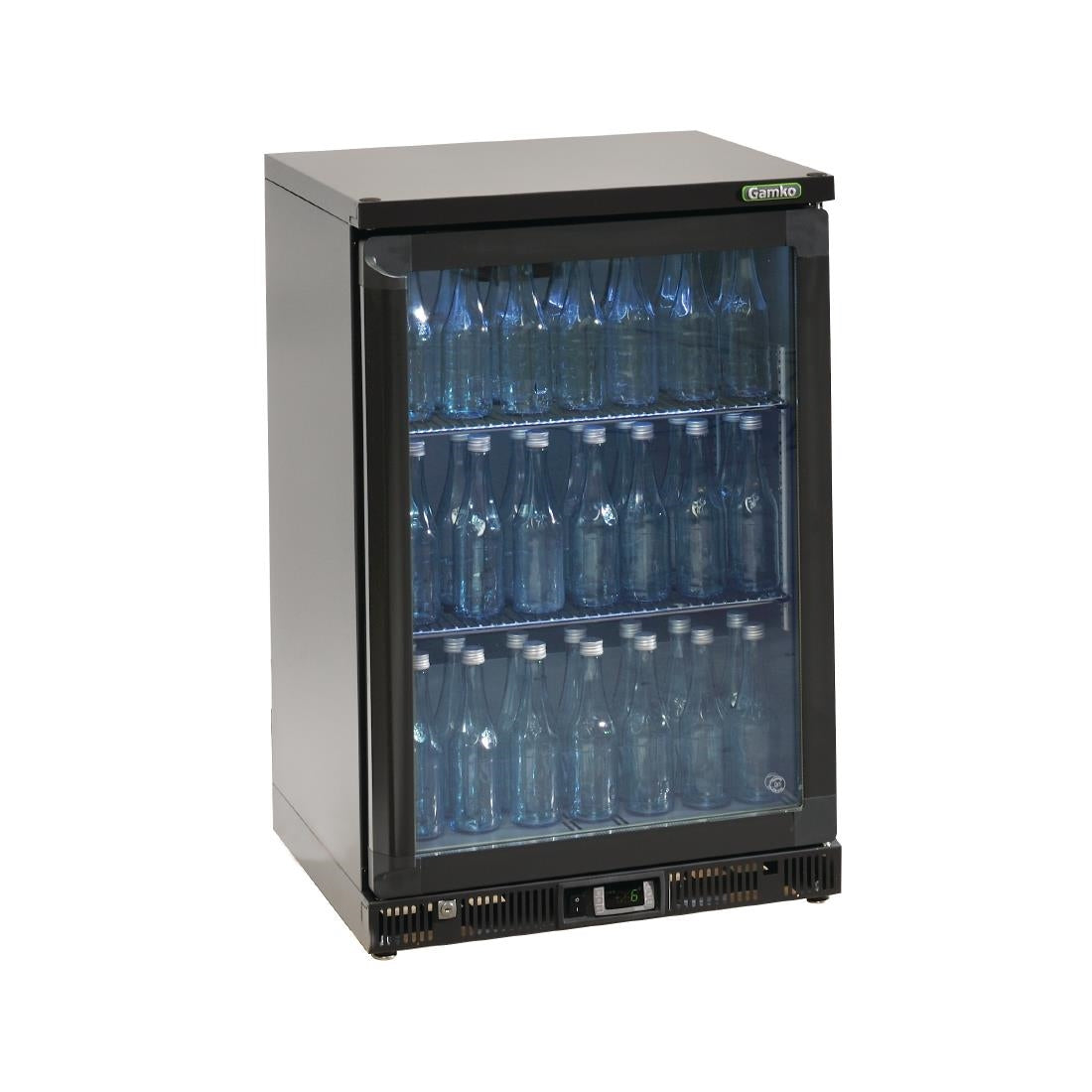 Gamko Bottle Cooler - Single Hinged Door 150Ltr Black