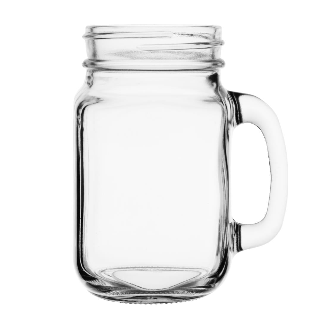 Olympia Handled Jam Jars Glasses 450ml (12 Pack)