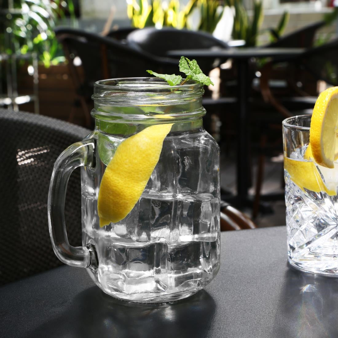 Olympia Handled Jam Jars Glasses 450ml (12 Pack)