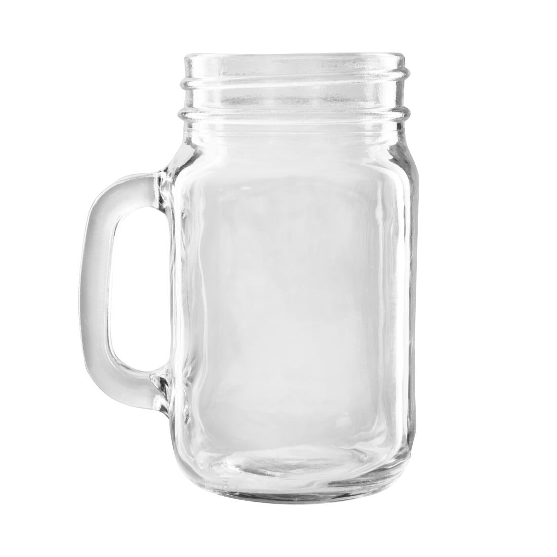 Olympia Handled Jam Jars Glasses 450ml (12 Pack)