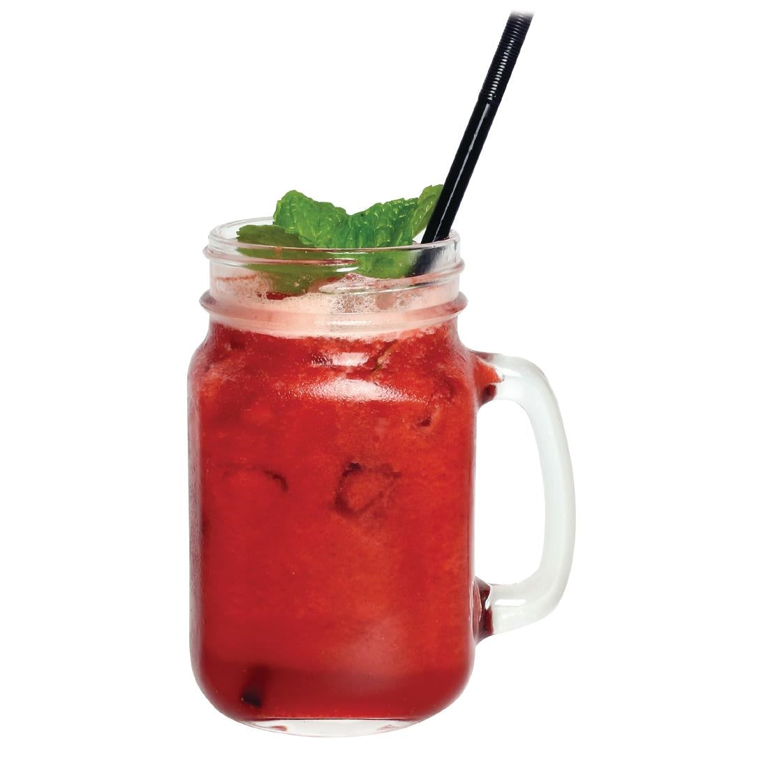 Olympia Handled Jam Jars Glasses 450ml (12 Pack)