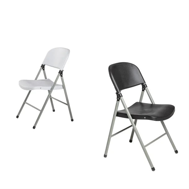 Bolero Foldaway Utility Chairs Black (2 Pack)